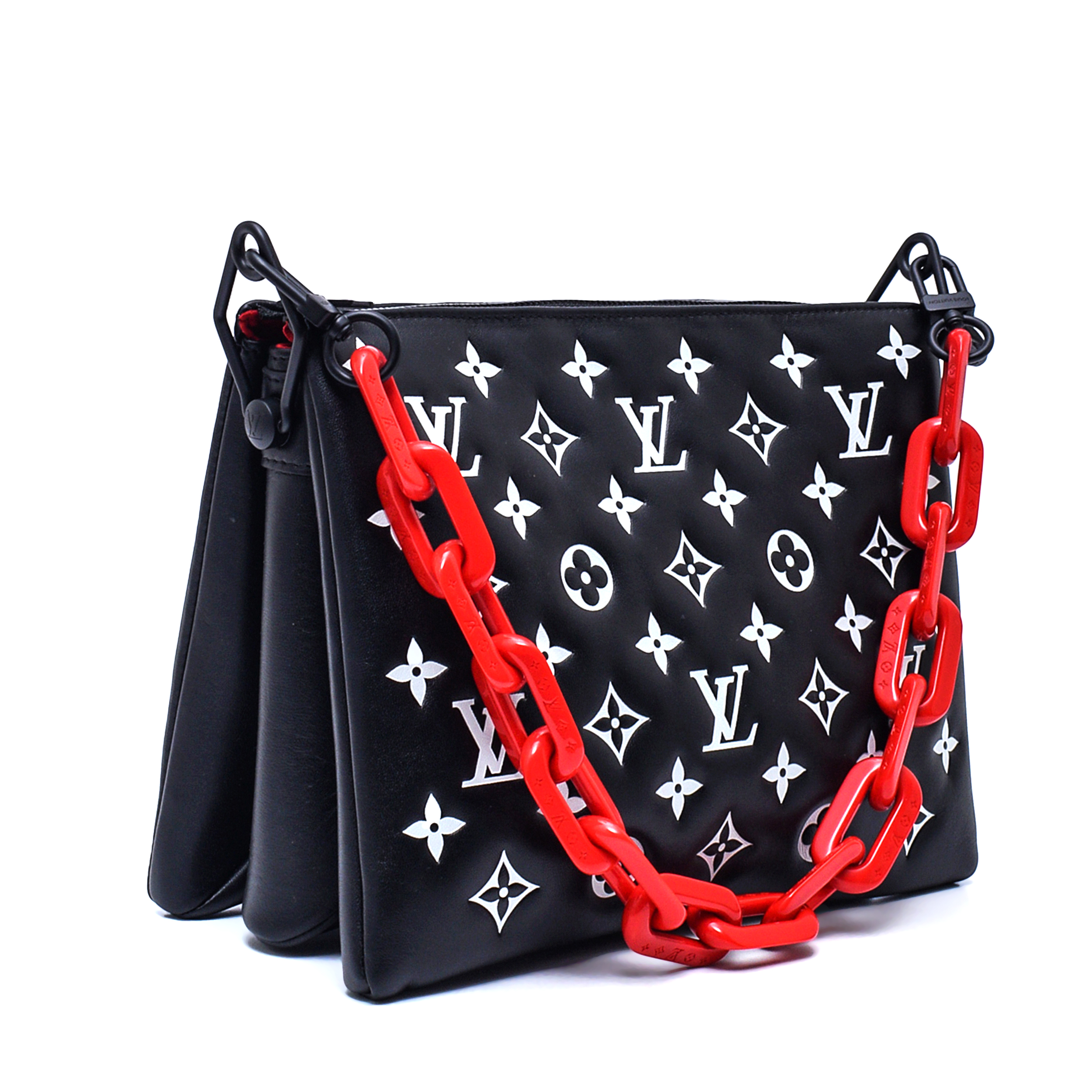 Louis Vuitton - Black Embossed Puffy Monogram Coussin PM Bag